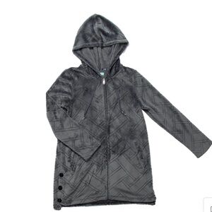 Lug Huddle Plush Zip Lounger Fog Grey Medium NWT